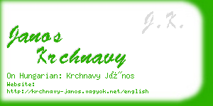 janos krchnavy business card